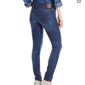 True Religion Halle Mid-Rise Super Skinny Cumd Color Denim Jeans Size 30 VGC